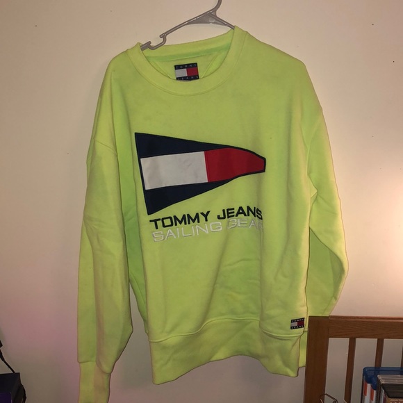 Tommy Hilfiger Other - Neon tommy jean sailing gear crew neck